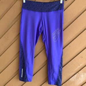 Nike Run Dri-Fit Blue/Indigo Cropped Leggings